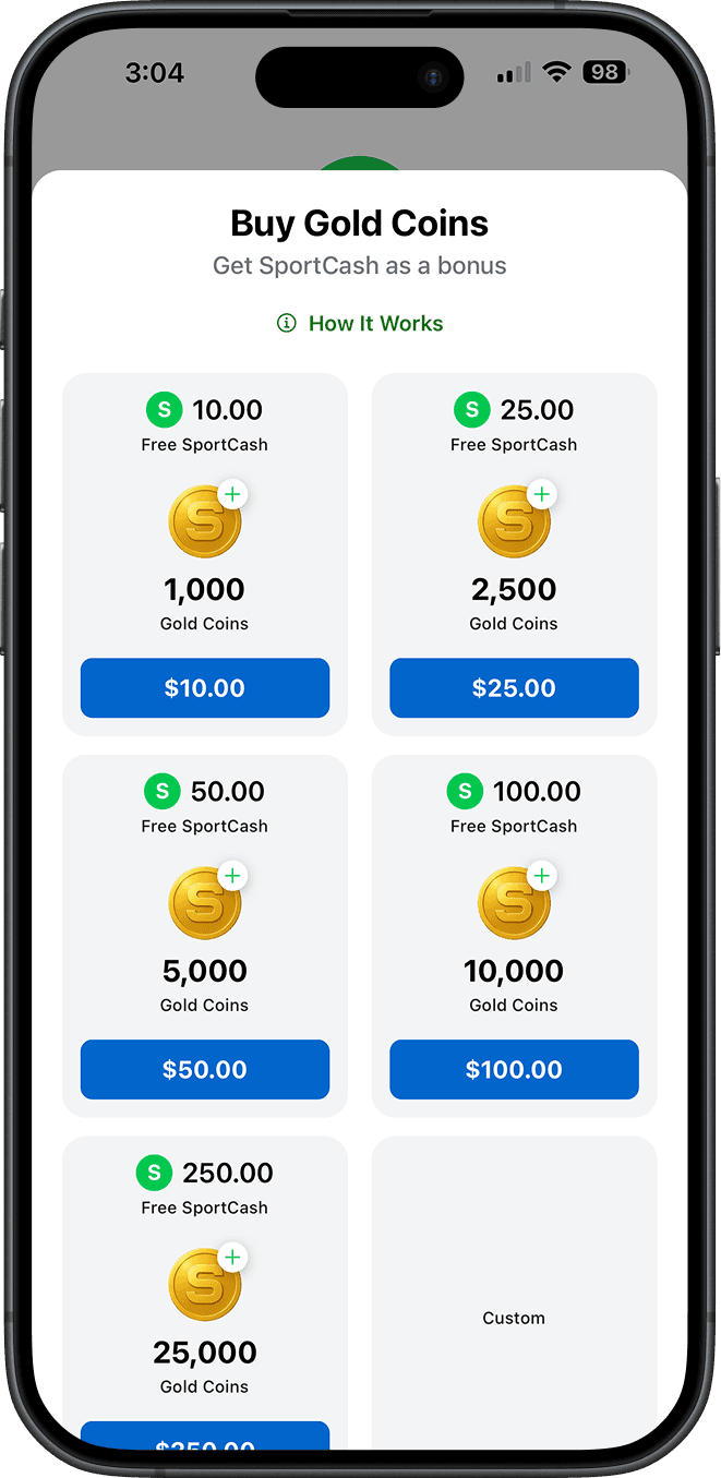 SportStock Buy Page - Purchase SportStock